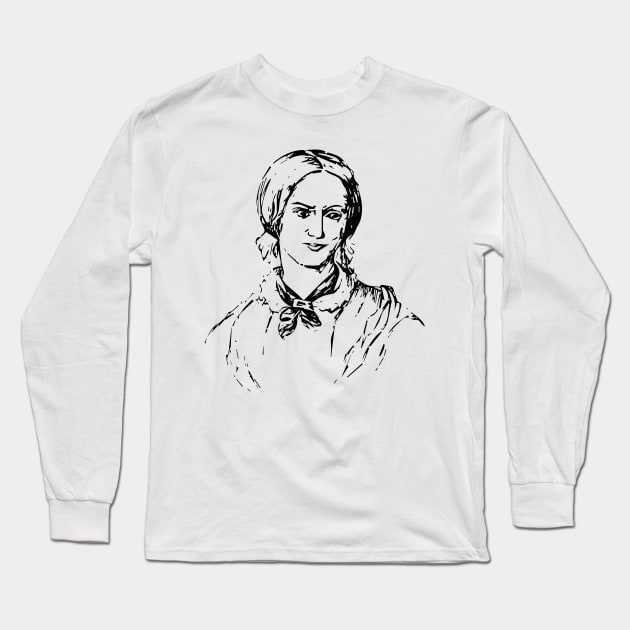 Determined woman portrait Long Sleeve T-Shirt by Creative Art Store